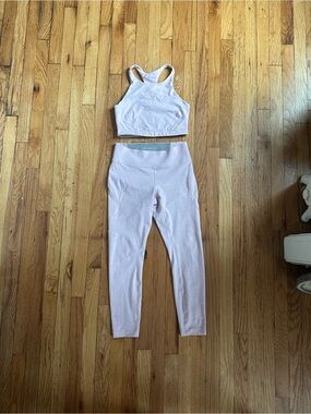 Outdoor Voices Pale Pink Seamless Leggings - Mid Rise Activewear